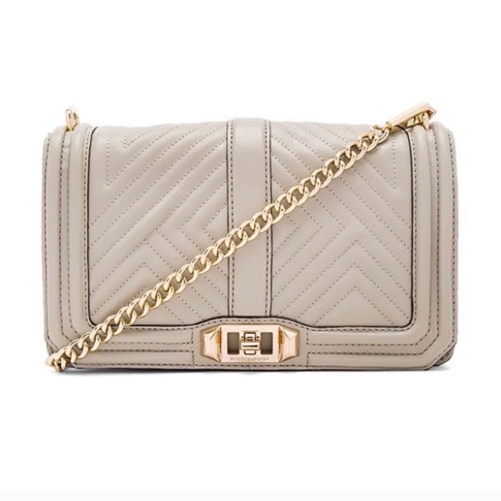 Rebecca Minkoff Geo Quilted Chevron Crossbody Gray